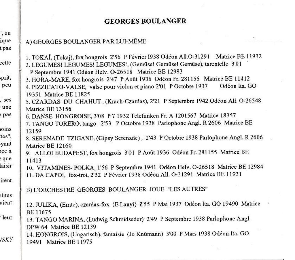 CDs Hauts-de-Seine Antony - 92160 - Photos Vivastreet CD Georges Boulanger Virtuose Du Violon Tzigane Grand Prix