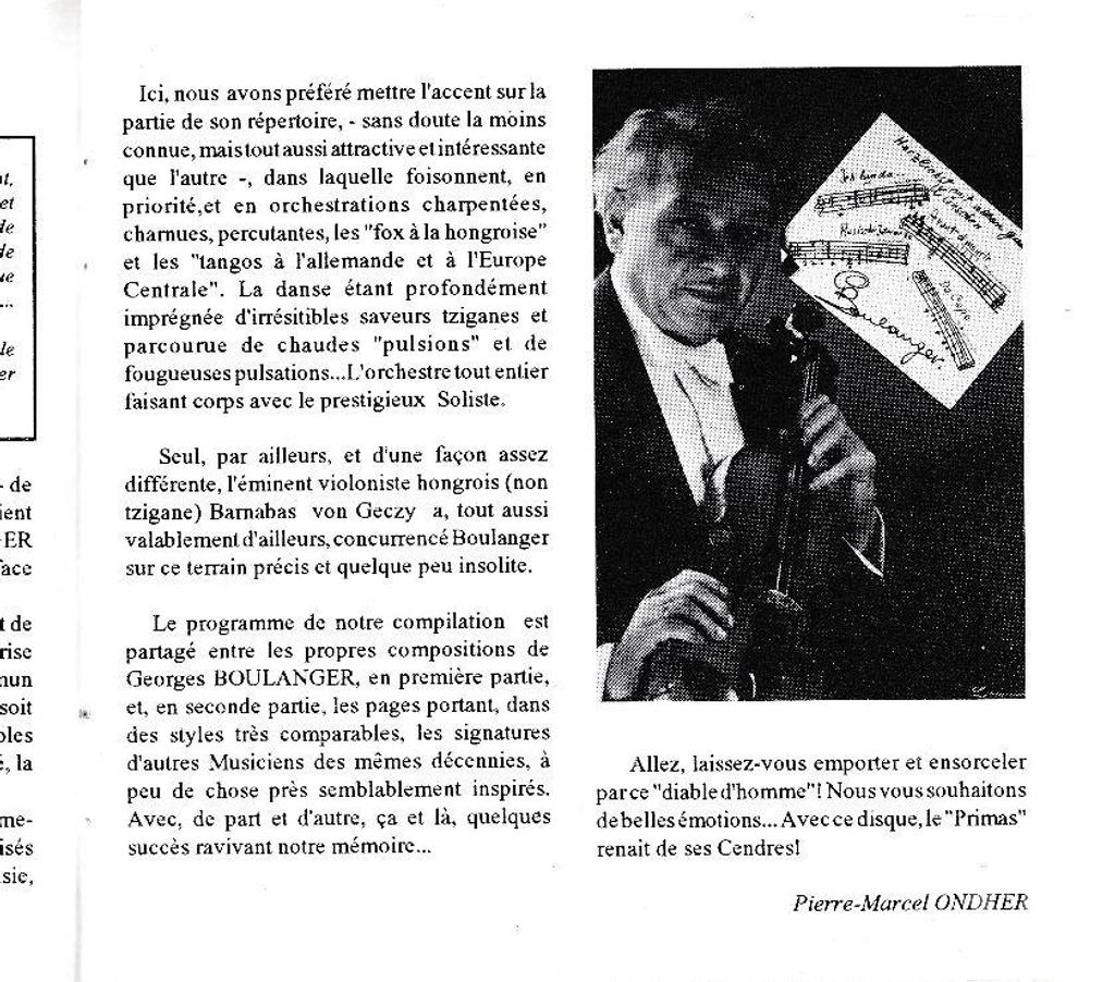 CDs Hauts-de-Seine Antony - 92160 - Photos Vivastreet CD Georges Boulanger Virtuose Du Violon Tzigane Grand Prix