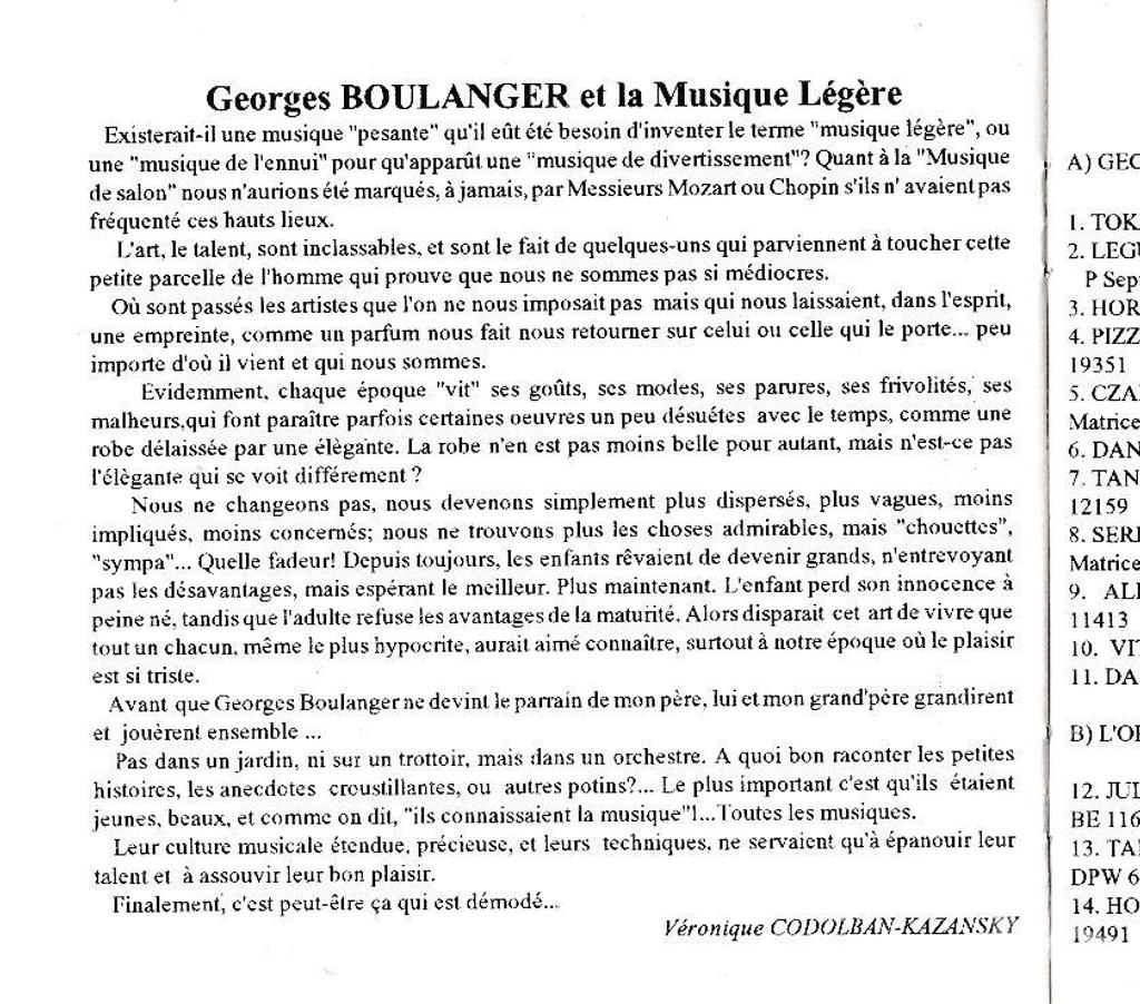 CDs Hauts-de-Seine Antony - 92160 - Photos Vivastreet CD Georges Boulanger Virtuose Du Violon Tzigane Grand Prix