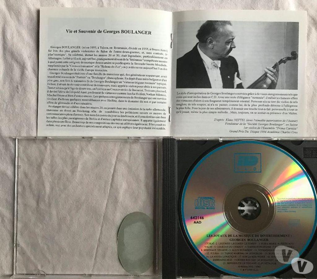 CDs Hauts-de-Seine Antony - 92160 - Photos Vivastreet CD Georges Boulanger Virtuose Du Violon Tzigane Grand Prix