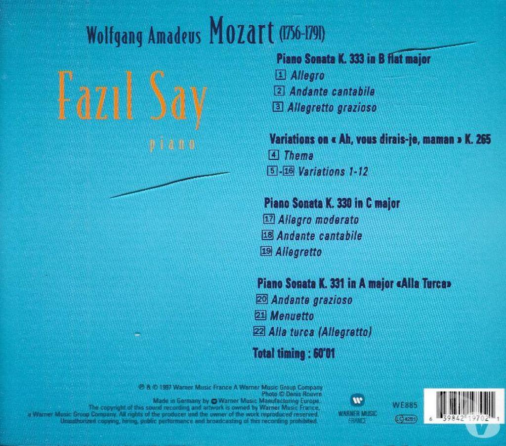 CDs Hauts-de-Seine Antony - 92160 - Photos Vivastreet CD Fazil Say Piano Mozart