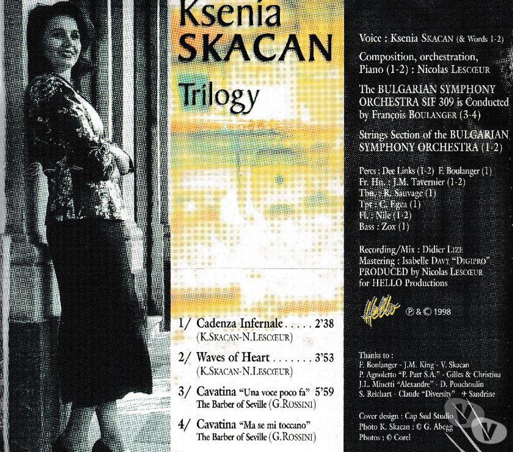 CDs Hauts-de-Seine Antony - 92160 - Photos Vivastreet CD Ksenia Skacan Trilogy - Objet Publicitaire Carapelli
