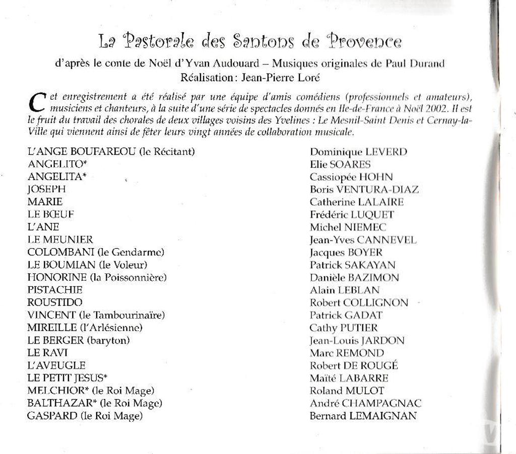 CDs Hauts-de-Seine Antony - 92160 - Photos Vivastreet CD La Pastorale Des Santons De Provence, Conte De Noël