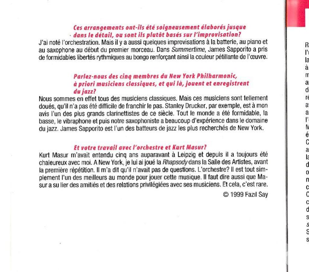 CDs Hauts-de-Seine Antony - 92160 - Photos Vivastreet CD Fazil Say George Gershwin Kurt Masur New York Philharmoni