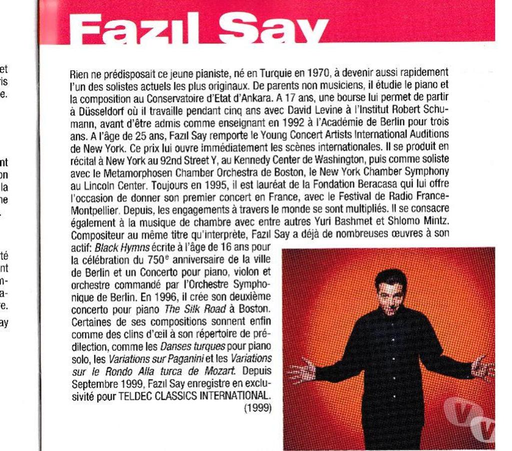CDs Hauts-de-Seine Antony - 92160 - Photos Vivastreet CD Fazil Say George Gershwin Kurt Masur New York Philharmoni