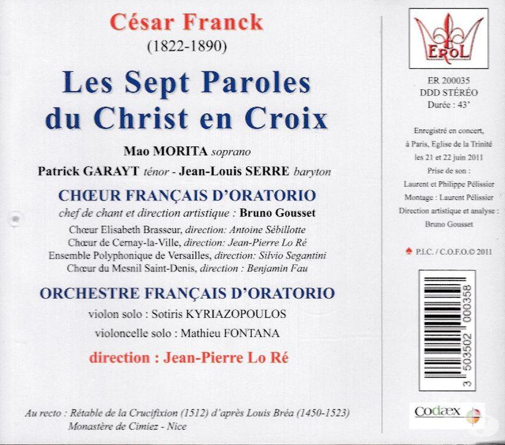 CDs Hauts-de-Seine Antony - 92160 - Photos Vivastreet CD César Franck Les Sept Paroles Du Christ En Croix