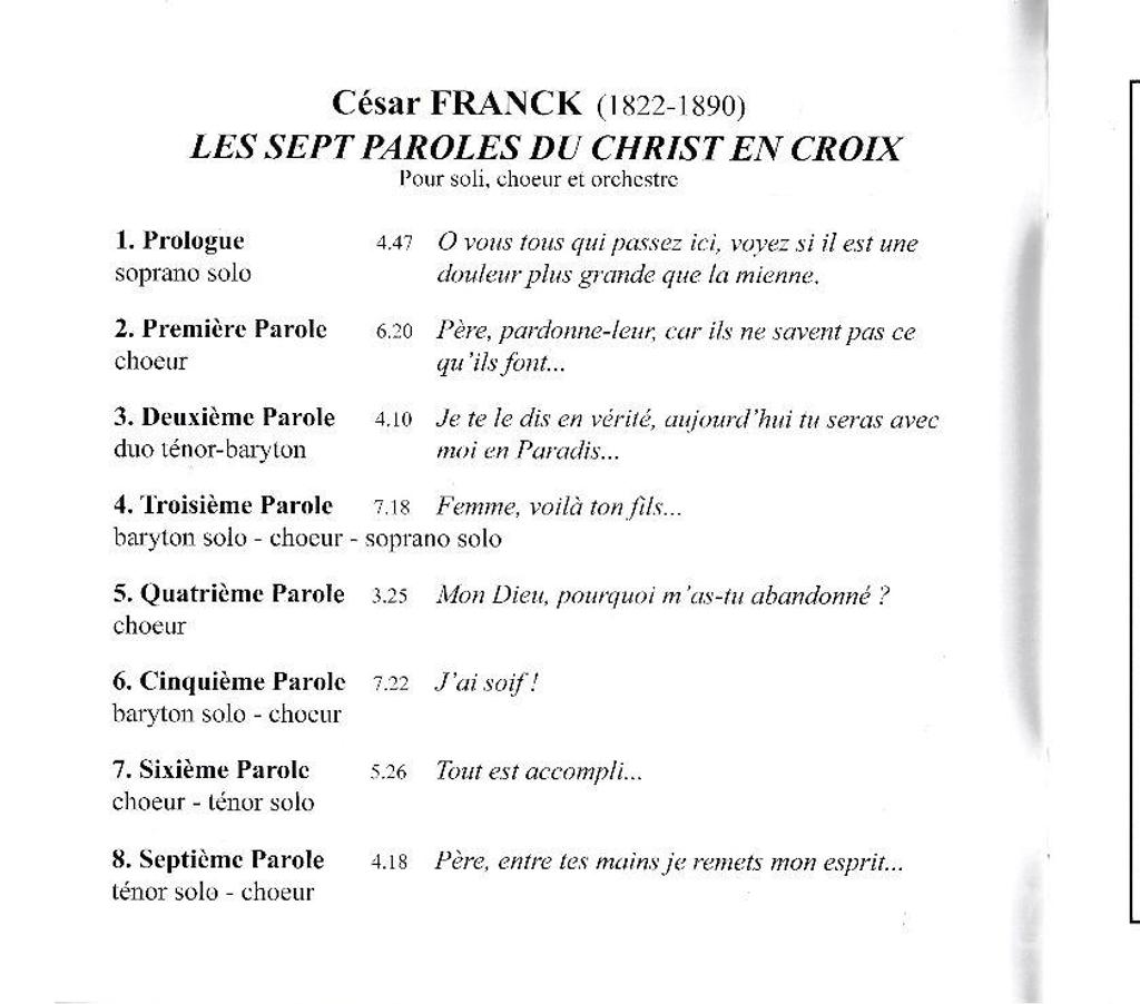 CDs Hauts-de-Seine Antony - 92160 - Photos Vivastreet CD César Franck Les Sept Paroles Du Christ En Croix
