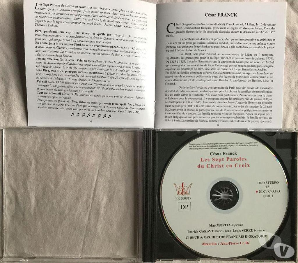 CDs Hauts-de-Seine Antony - 92160 - Photos Vivastreet CD César Franck Les Sept Paroles Du Christ En Croix