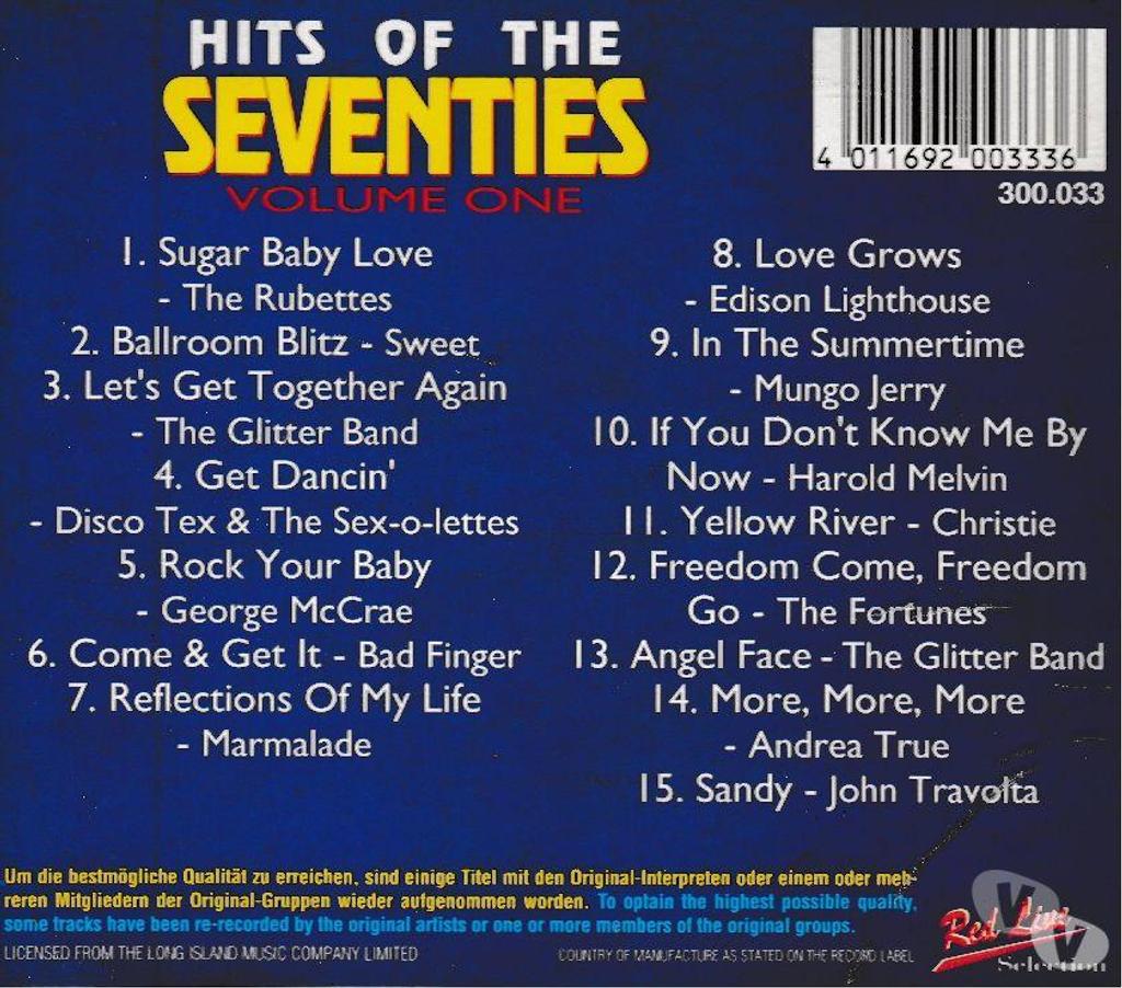 CDs Hauts-de-Seine Antony - 92160 - Photos Vivastreet CD Hits Of The Seventies N°1