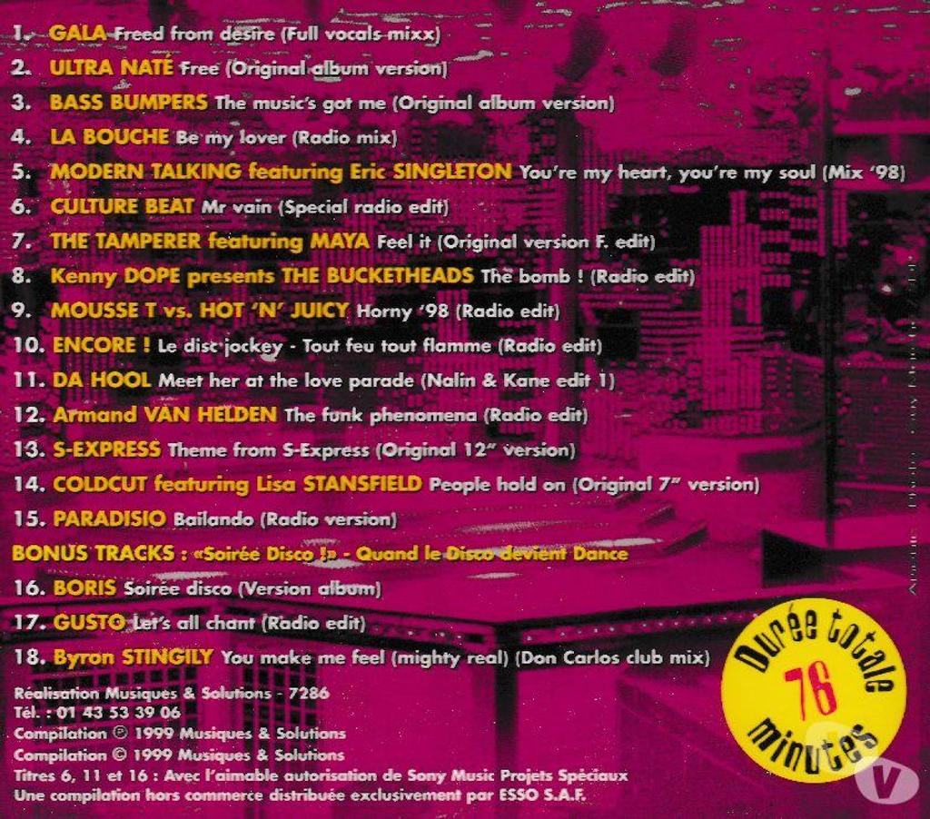 CDs Hauts-de-Seine Antony - 92160 - Photos Vivastreet CD Best Of Dance People Vol.3 Versions 100% Originales ESSO