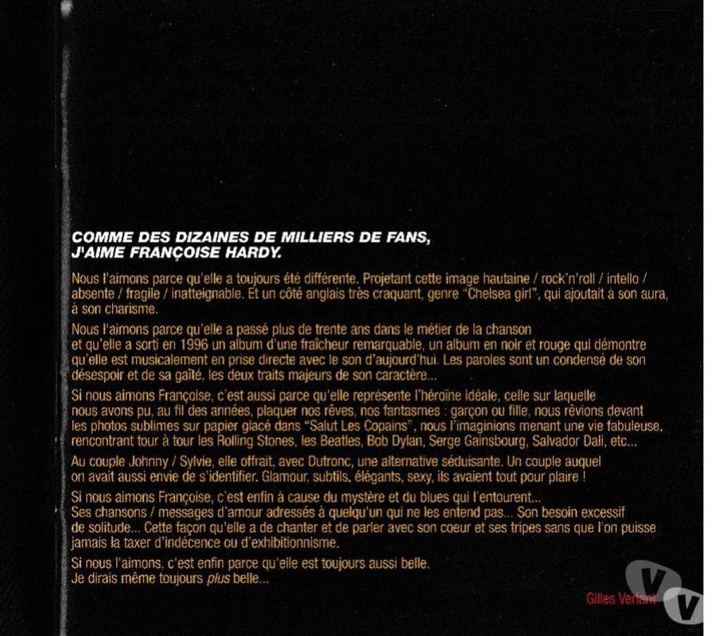 CDs Hauts-de-Seine Antony - 92160 - Photos Vivastreet CD Françoise Hardy Modes D'emploi Canal+