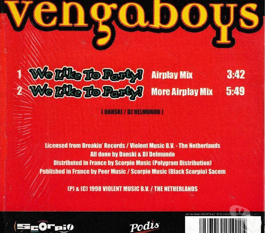 CDs Hauts-de-Seine Antony - 92160 - Photos Vivastreet CD Vengaboys We Like To Party!