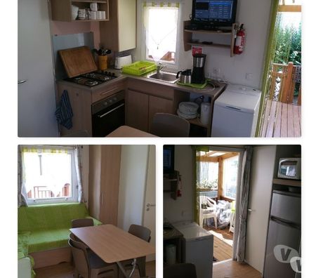 location saisonniere Hérault Valras Plage - 34350 - Photos Vivastreet Mobil 3 ch lave linge clim valras plage juillet