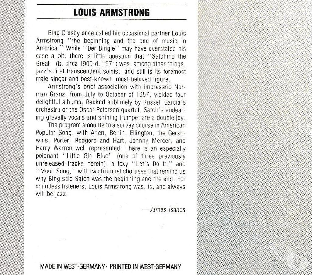 CDs Hauts-de-Seine Antony - 92160 - Photos Vivastreet CD Louis Armstrong Collection Compact Jazz
