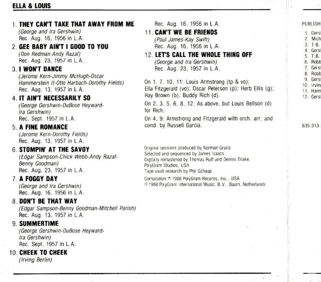 CDs Hauts-de-Seine Antony - 92160 - Photos Vivastreet CD Ella Fitzgerald & Louis Armstrong Collection Compact Jazz