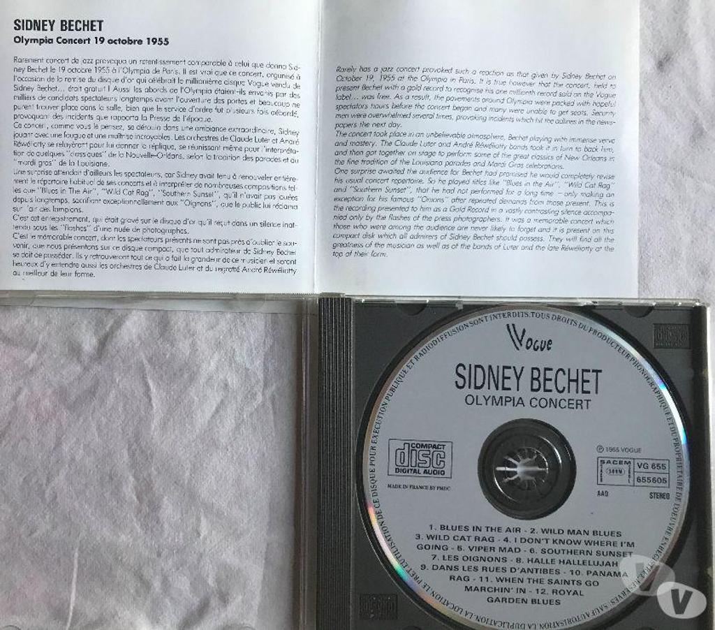 CDs Hauts-de-Seine Antony - 92160 - Photos Vivastreet CD Sidney Bechet Olympia Concert 19 Octobre 1955