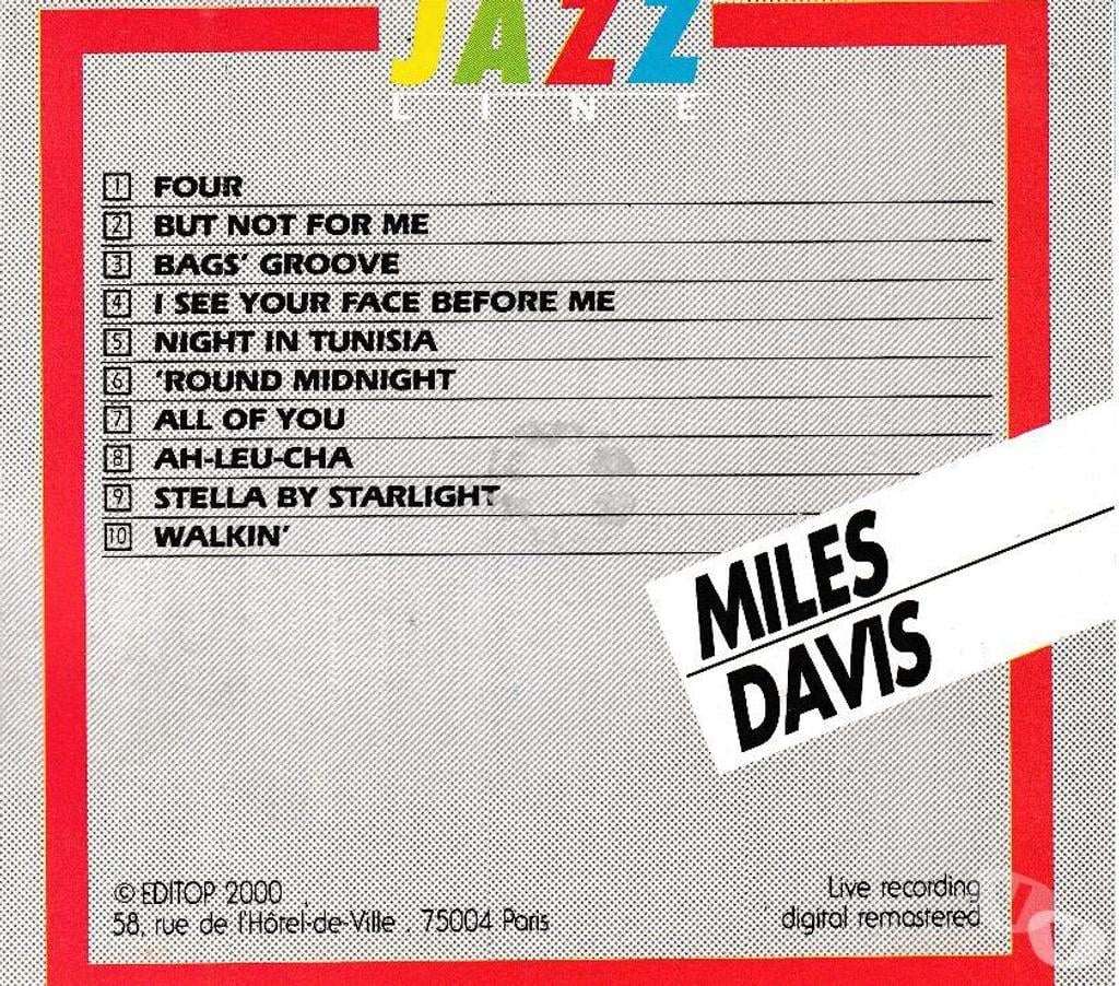CDs Hauts-de-Seine Antony - 92160 - Photos Vivastreet CD Miles Davis Jazz Line
