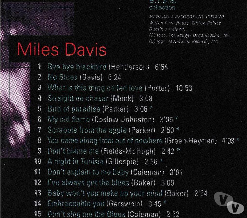 CDs Hauts-de-Seine Antony - 92160 - Photos Vivastreet CD Miles Davis Jazz Masters (100 Ans De Jazz)