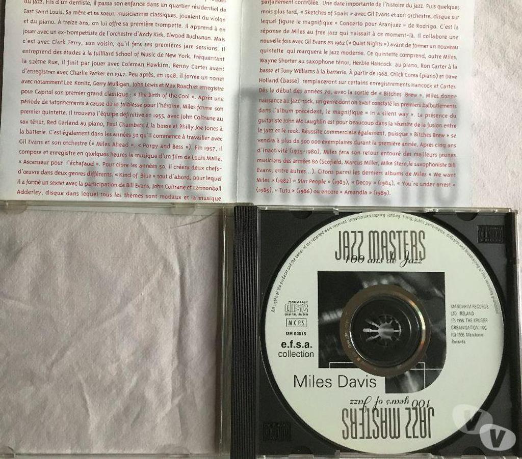 CDs Hauts-de-Seine Antony - 92160 - Photos Vivastreet CD Miles Davis Jazz Masters (100 Ans De Jazz)