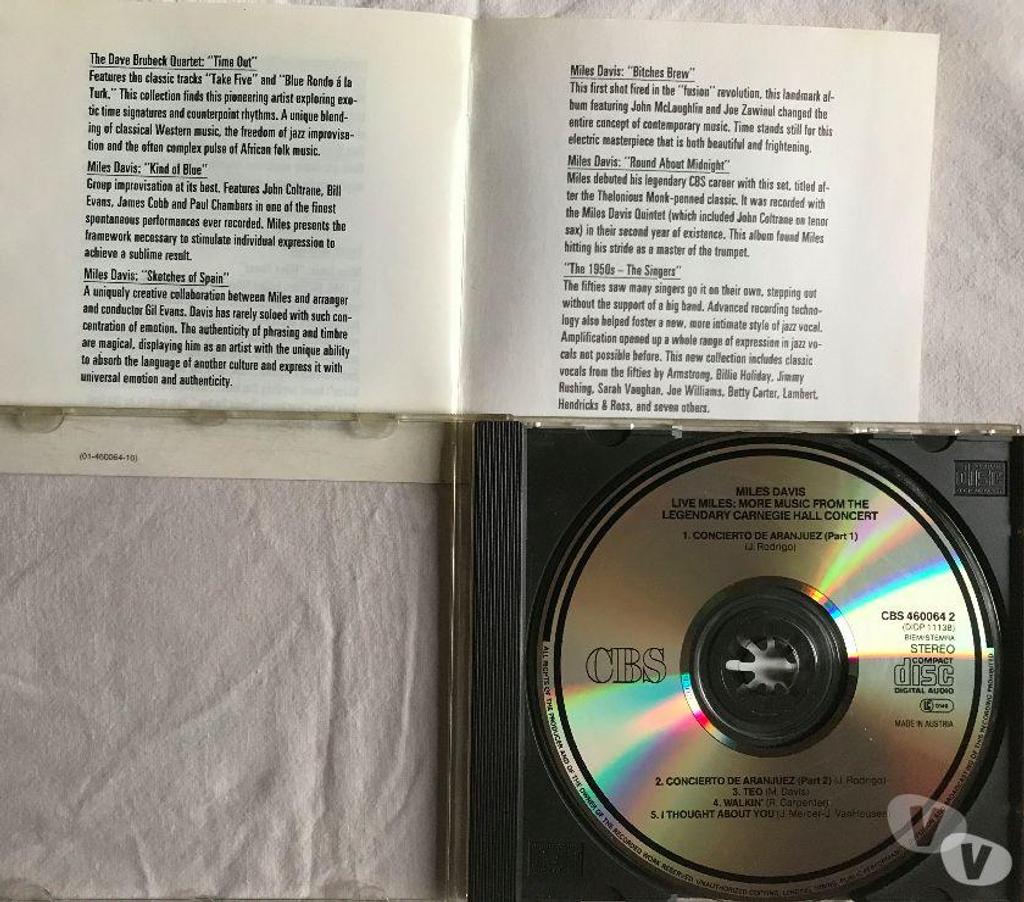 CDs Hauts-de-Seine Antony - 92160 - Photos Vivastreet CD Miles Davis Music From The Legendary Carnegie Hall Concer