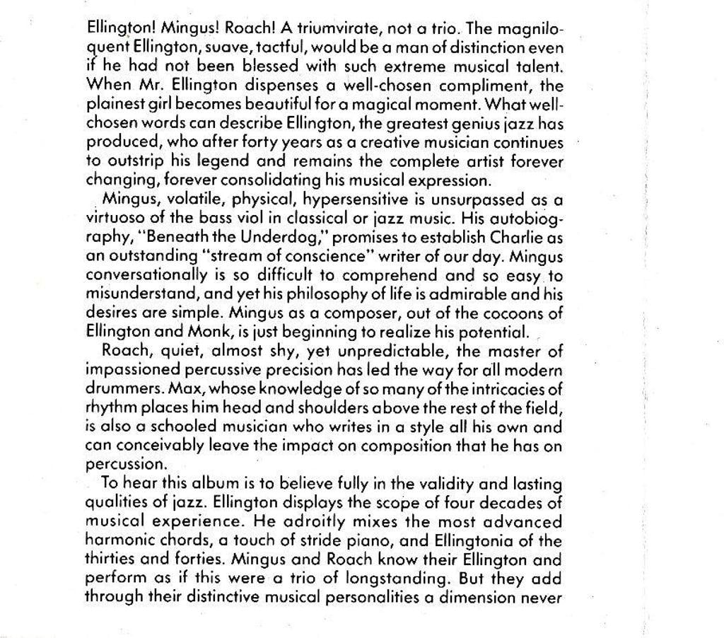 CDs Hauts-de-Seine Antony - 92160 - Photos Vivastreet CD Duke Ellington, Charles Mingus, Max Roach - Money Jungle