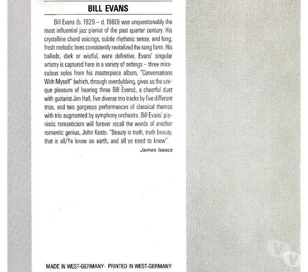 CDs Hauts-de-Seine Antony - 92160 - Photos Vivastreet CD Bill Evans Collection Compact Jazz