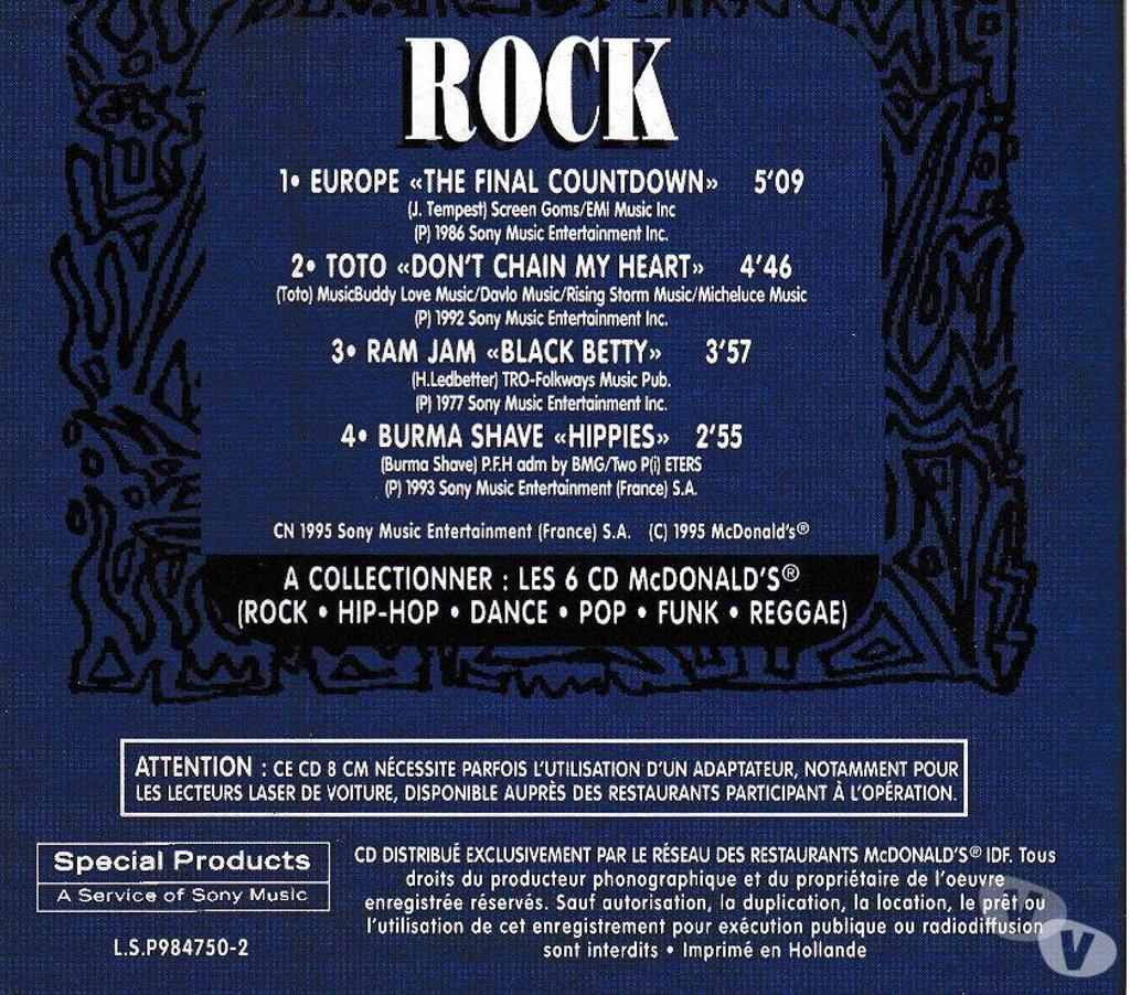 CDs Hauts-de-Seine Antony - 92160 - Photos Vivastreet CD Rock Objet Publicitaire McDonald's