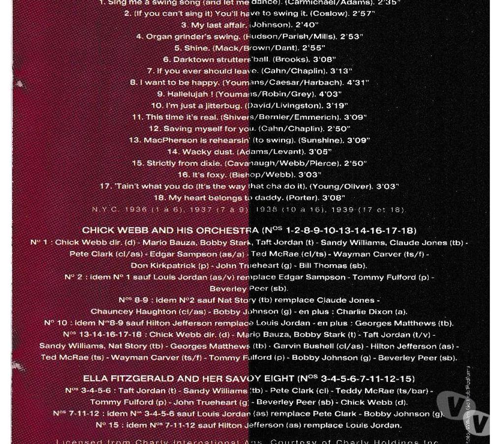 CDs Hauts-de-Seine Antony - 92160 - Photos Vivastreet CD Ella Fitzgerald - Jazz & Blues