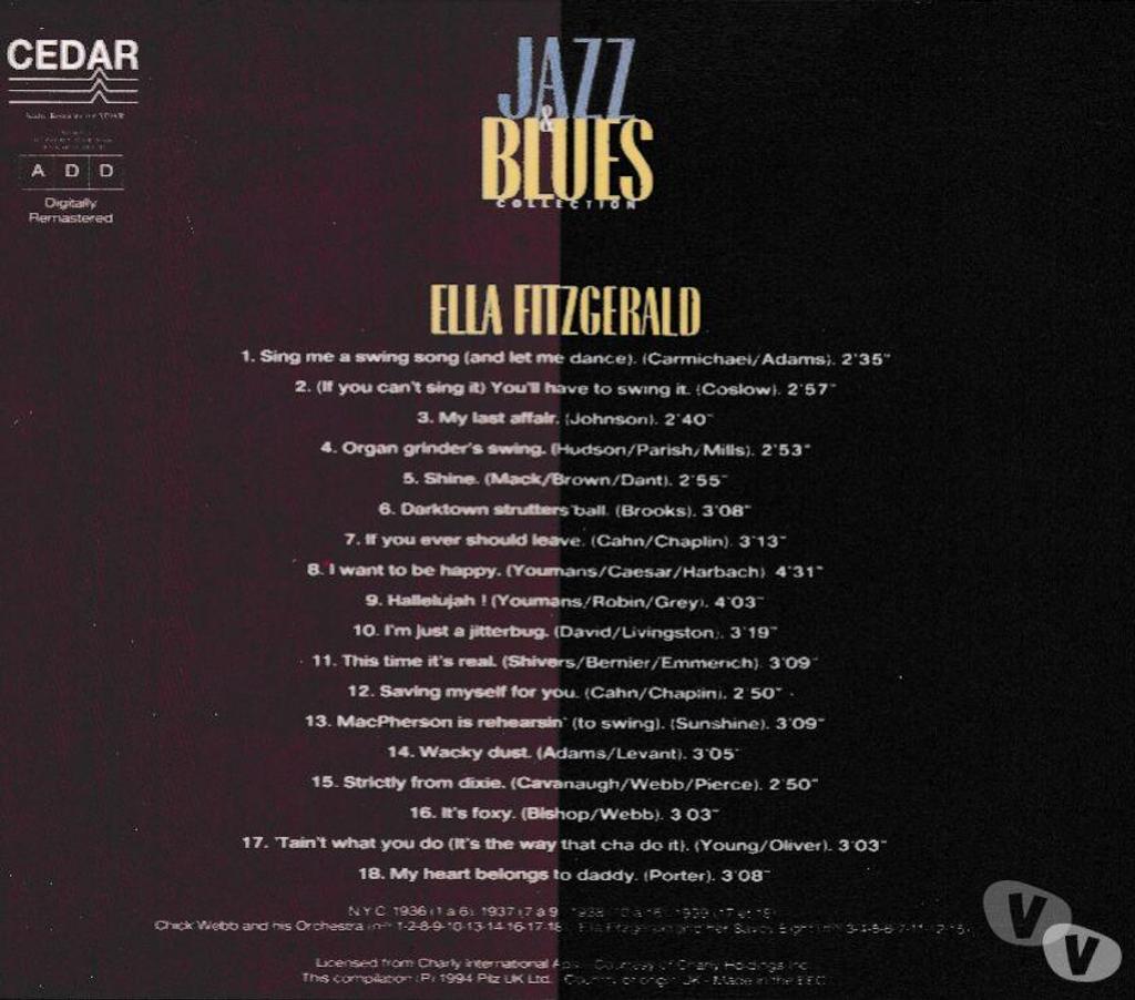 CDs Hauts-de-Seine Antony - 92160 - Photos Vivastreet CD Ella Fitzgerald - Jazz & Blues