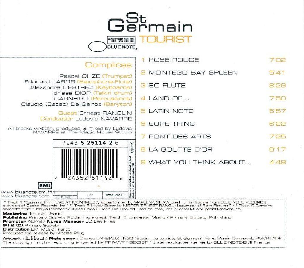 CDs Hauts-de-Seine Antony - 92160 - Photos Vivastreet CD St Germain - Tourist (Digipack)