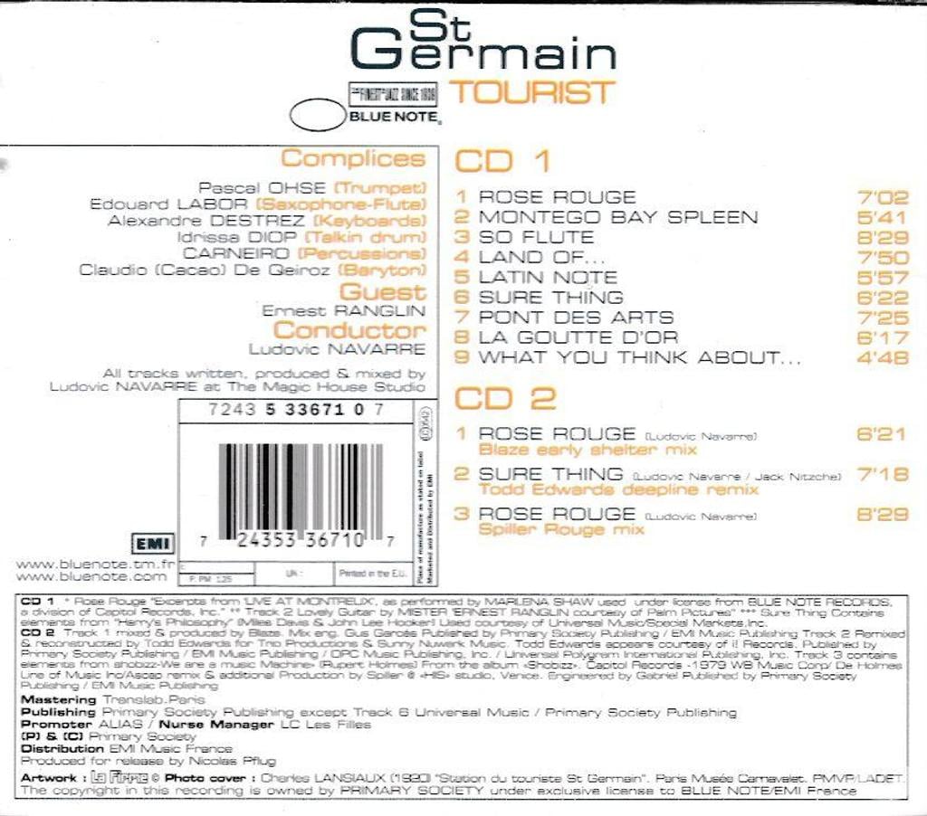 CDs Hauts-de-Seine Antony - 92160 - Photos Vivastreet CD St Germain - Tourist (Boitier)