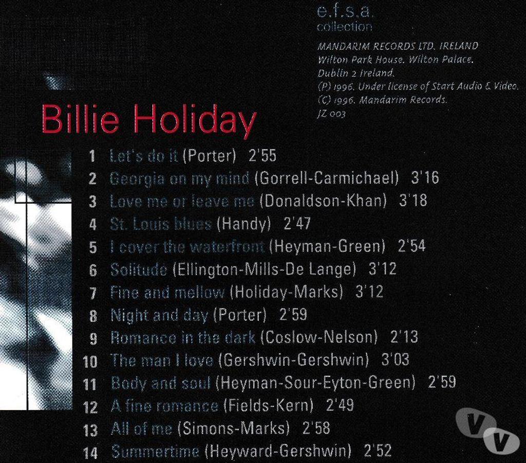 CDs Hauts-de-Seine Antony - 92160 - Photos Vivastreet CD Billie Holiday Jazz Masters (100 Ans De Jazz)