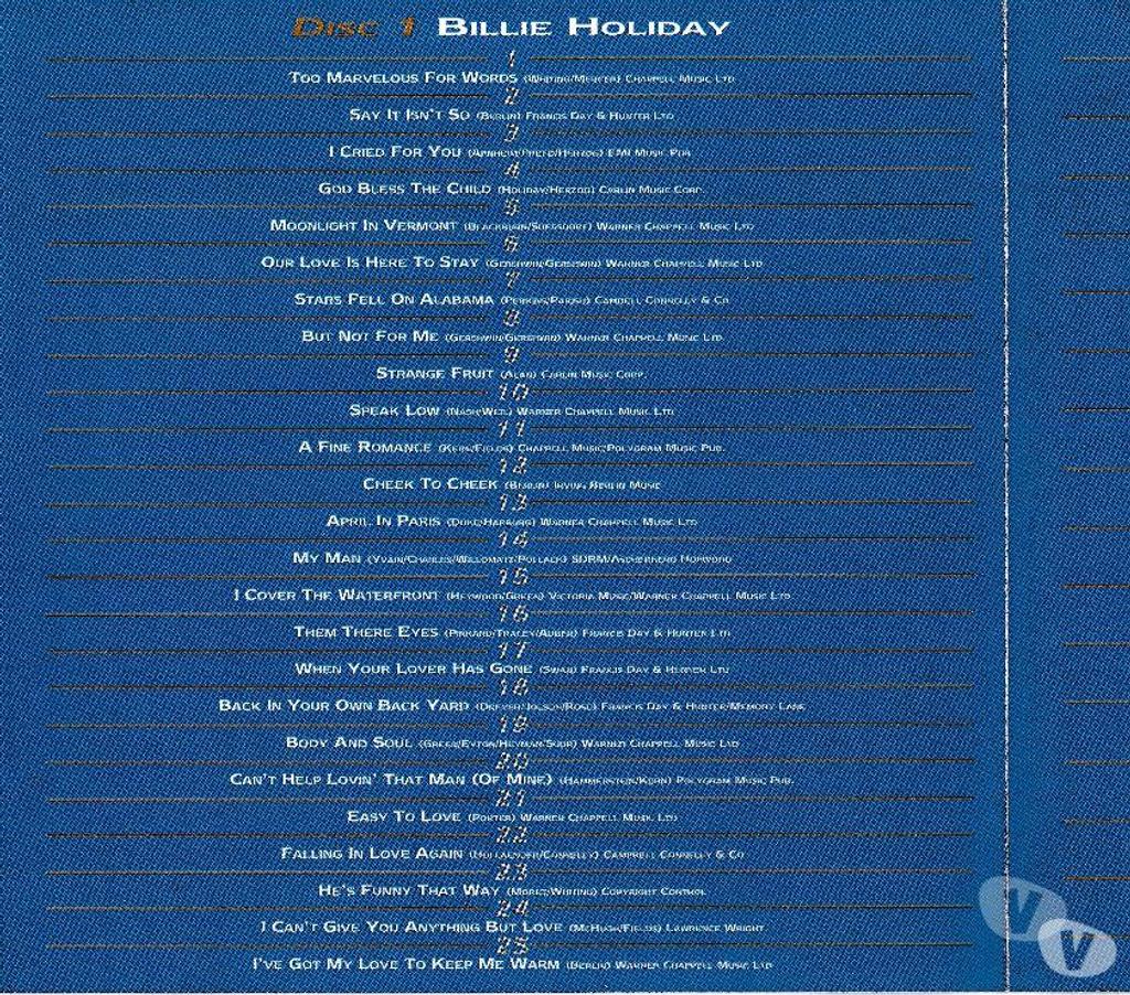 CDs Hauts-de-Seine Antony - 92160 - Photos Vivastreet CD Billie Holiday - Ella Fitzgerald Essential Collection