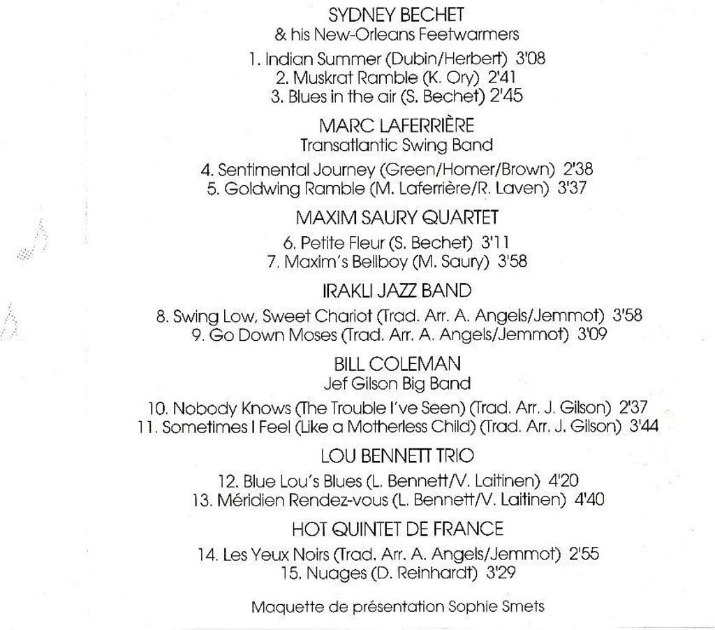 CDs Hauts-de-Seine Antony - 92160 - Photos Vivastreet CD Jazz Au Quartier Latin - Objet Publicitaire Nappes Nydel
