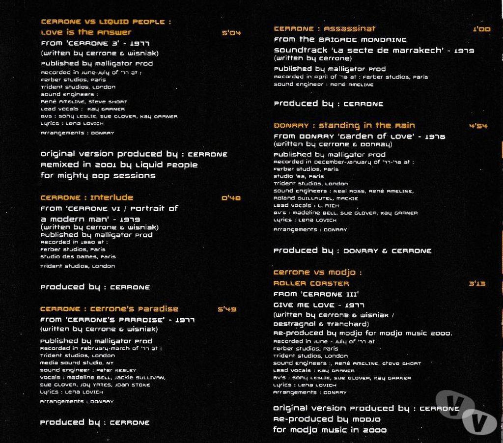 CDs Hauts-de-Seine Antony - 92160 - Photos Vivastreet CD Cerrone By Bob Sinclar