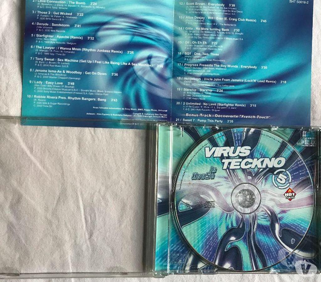 CDs Hauts-de-Seine Antony - 92160 - Photos Vivastreet CD Virus Teckno 5 (In House)
