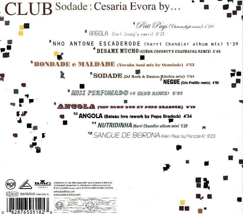 CDs Hauts-de-Seine Antony - 92160 - Photos Vivastreet CD Cesaria Evora - Club Sodade: Cesaria Evora By …
