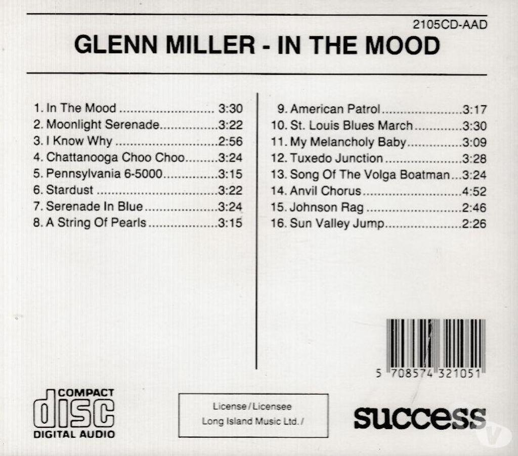 CDs Hauts-de-Seine Antony - 92160 - Photos Vivastreet CD Glenn Miller - In The Mood