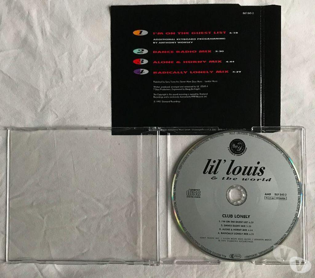 CDs Hauts-de-Seine Antony - 92160 - Photos Vivastreet CD Lil’ Louis & The World - Club Lonely