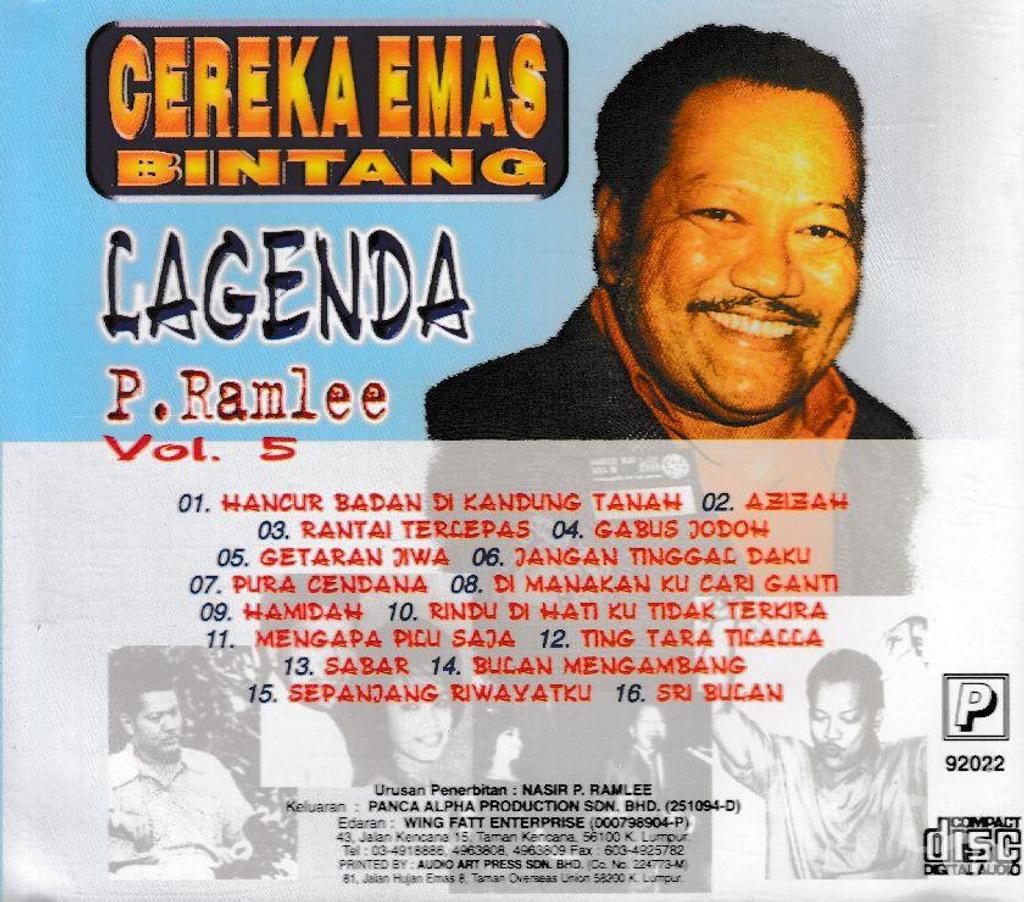 CDs Hauts-de-Seine Antony - 92160 - Photos Vivastreet CD Nasir P. Ramlee - Lagenda Cereka Emas Bintang Vol. 5