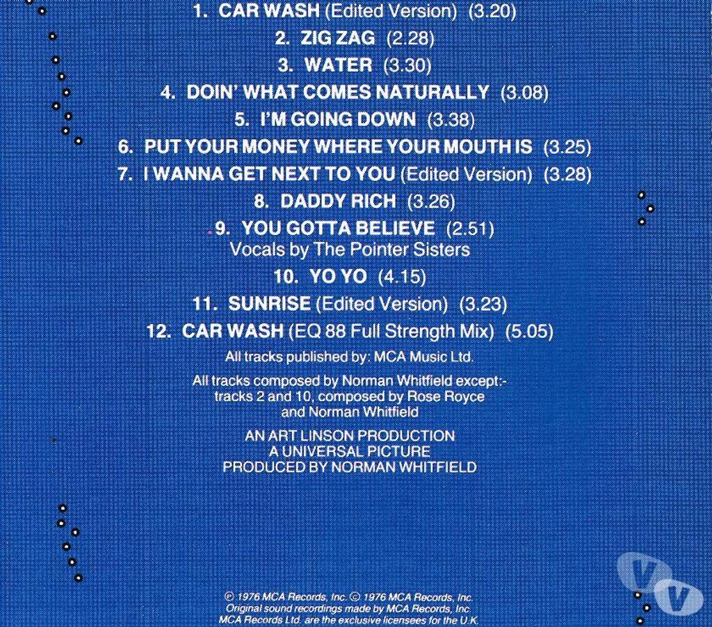 CDs Hauts-de-Seine Antony - 92160 - Photos Vivastreet CD Rose Royce - The Best Of Car Wash (Soundtrack)