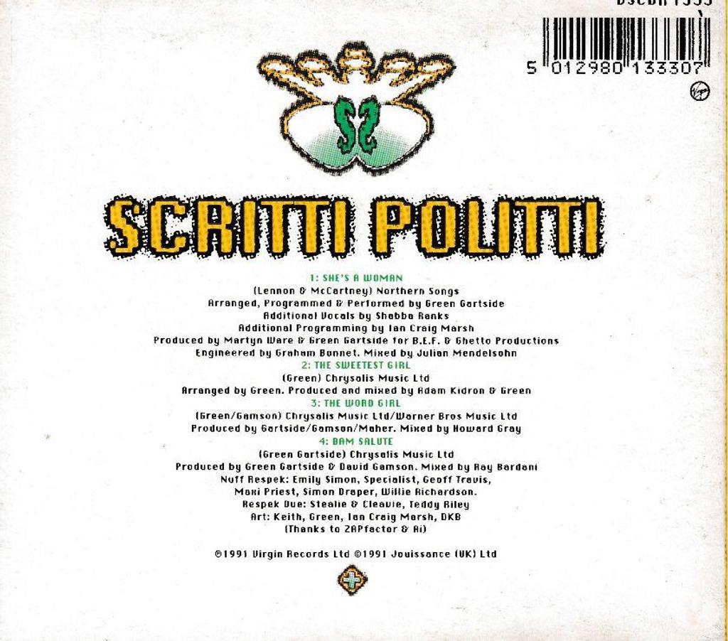 CDs Hauts-de-Seine Antony - 92160 - Photos Vivastreet CD Scritti Politti + Shabba Ranks - She's A Woman (Digipak)