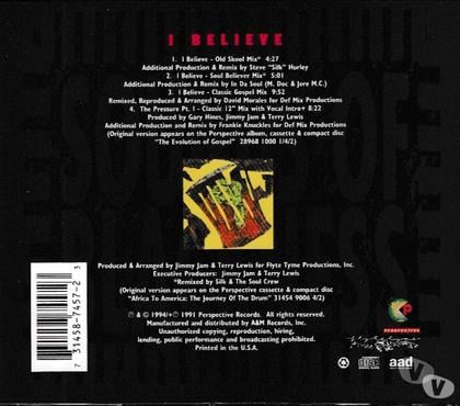 CD occasion Antony Hauts-de-Seine - Photos Vivastreet CD Sounds Of Blackness - I Believe (Import U.S.)
