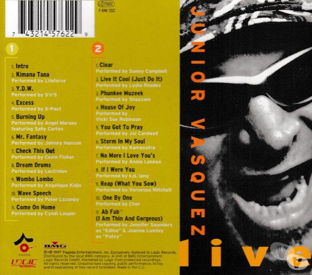 CDs Hauts-de-Seine Antony - 92160 - Photos Vivastreet CD Junior Vasquez Live (Vol. 1) Compilation