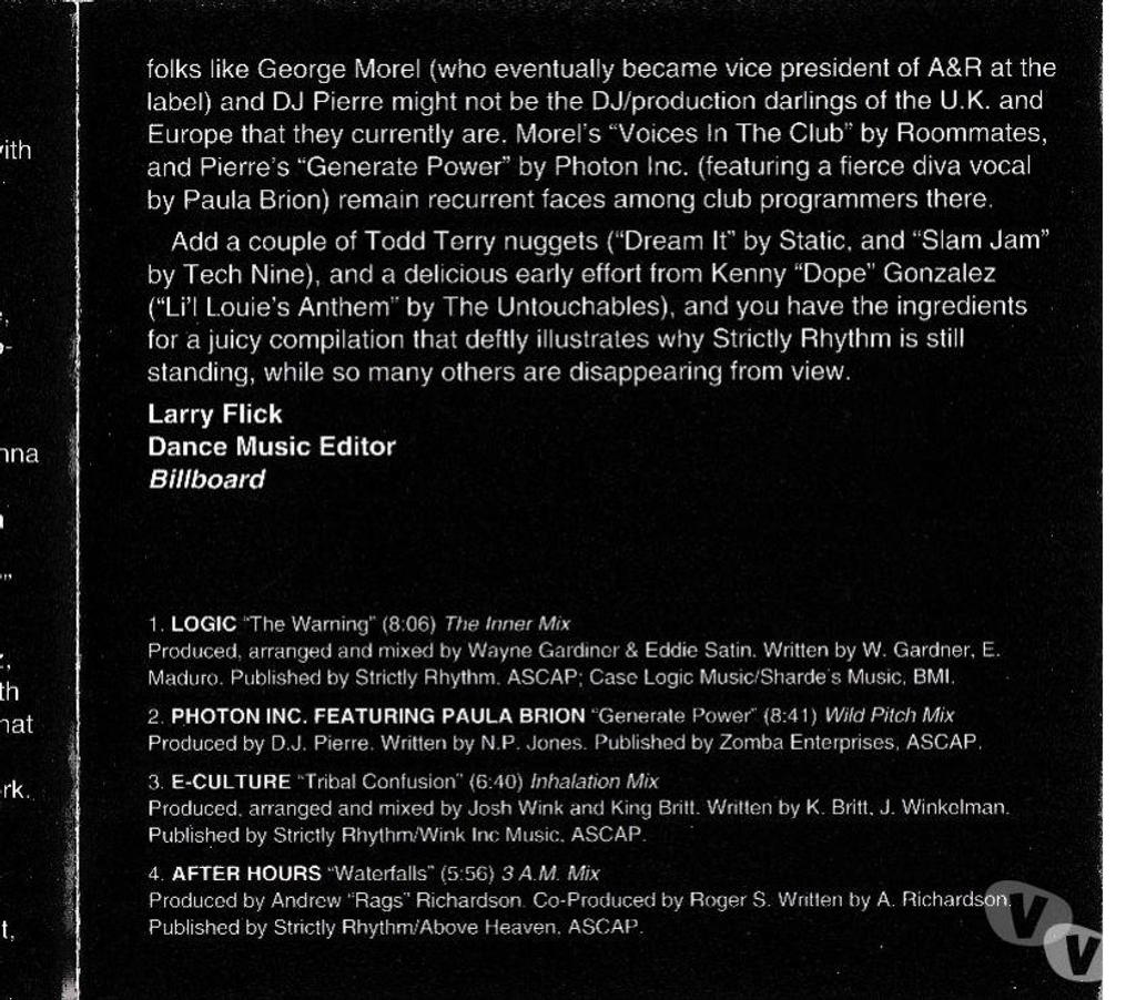 CDs Hauts-de-Seine Antony - 92160 - Photos Vivastreet CD Strictly Rhythm: The Early Years -Compilation Import USA