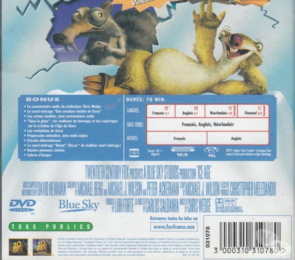 DVD occasion Hauts-de-Seine Antony - 92160 - Photos Vivastreet DVD L'Age De Glace