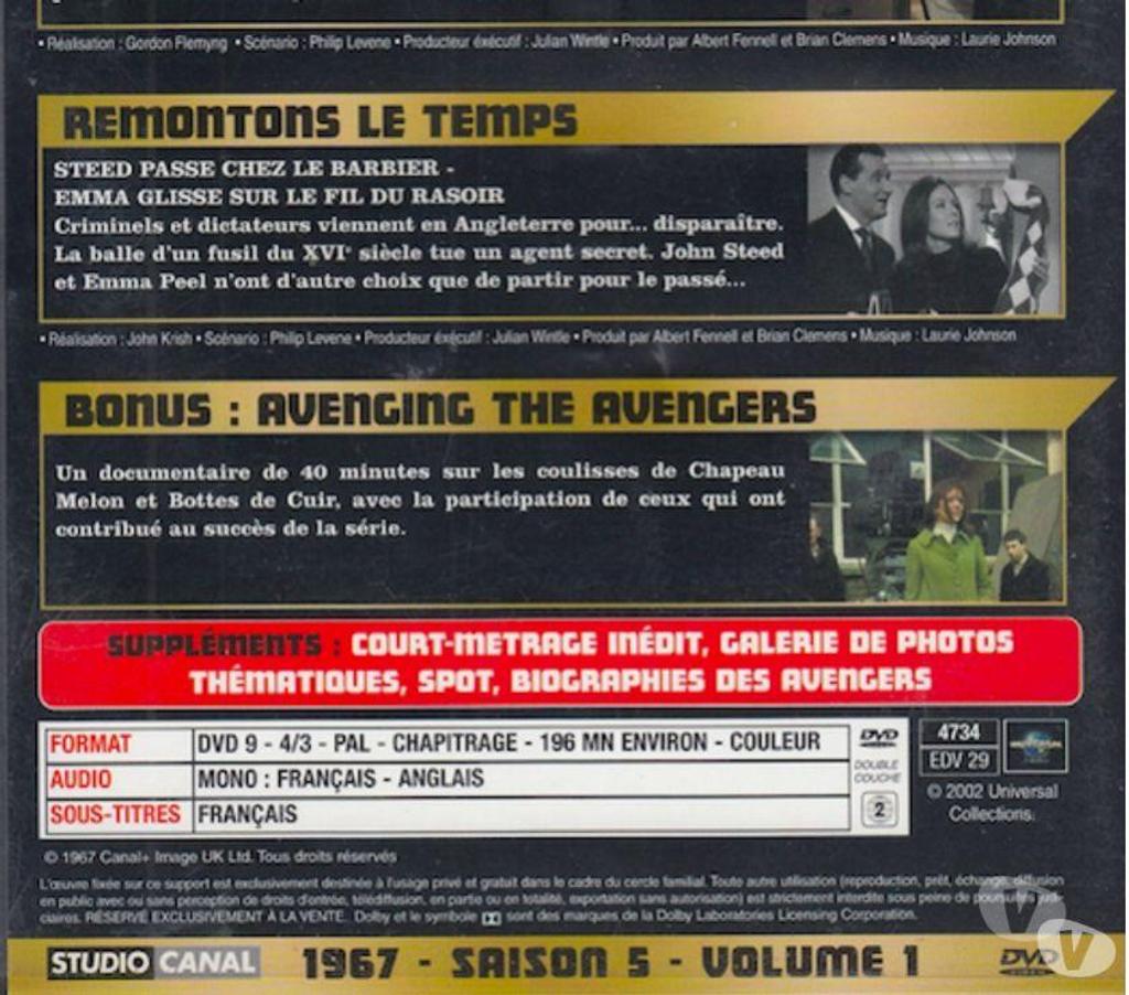 DVD occasion Hauts-de-Seine Antony - 92160 - Photos Vivastreet DVD Chapeau Melon & Bottes De Cuir 1967 P. Macnee D. Rigg