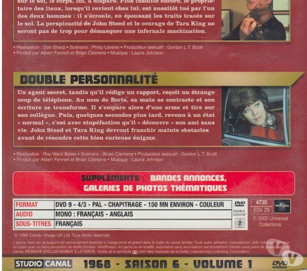 DVD occasion Hauts-de-Seine Antony - 92160 - Photos Vivastreet DVD Chapeau Melon & Bottes De Cuir 1968 P. Macnee Thorson