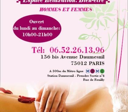 Massage Paris 12ème ardt Paris - Photos Vivastreet MASSAGE DE BIEN ETRE
