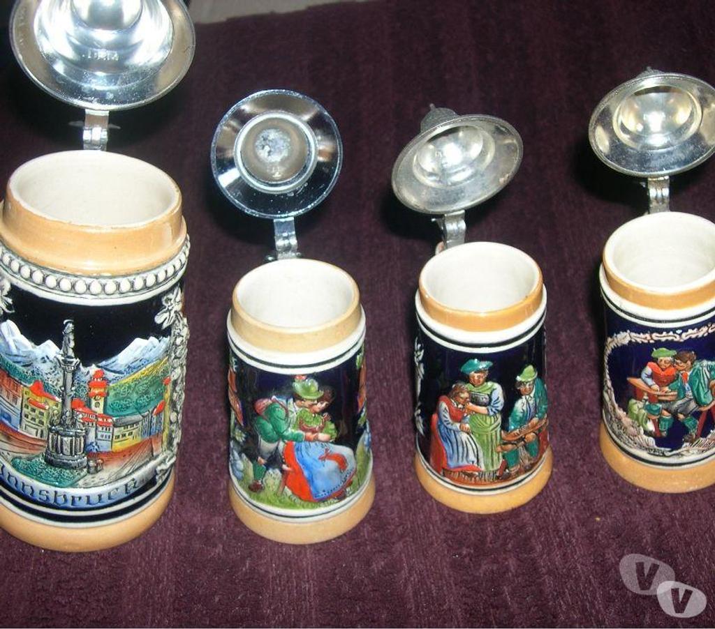 Ameublement & art de la table Bouches-du-Rhône Aix en Provence - Photos Vivastreet LOT 4 CHOPES A BIERES VINTAGE- HOFBRAUHAUS ALLEMAND STEIN